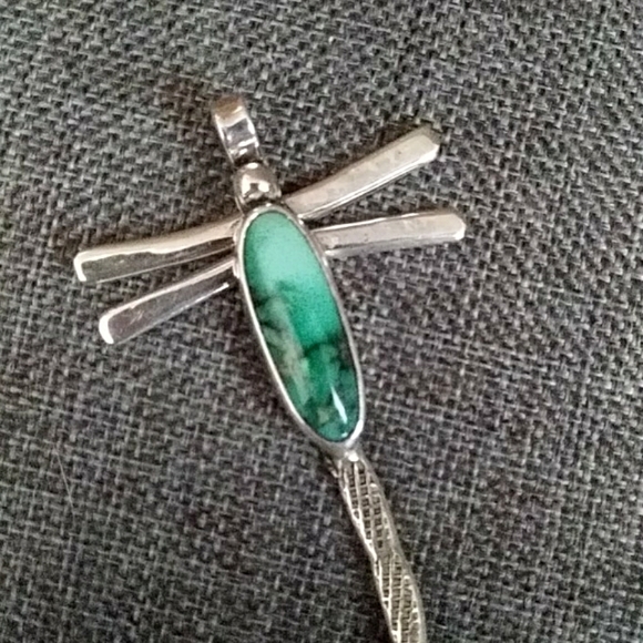 Fabulous Native American Navajo Dragonfly Pendant - Picture 4 of 7